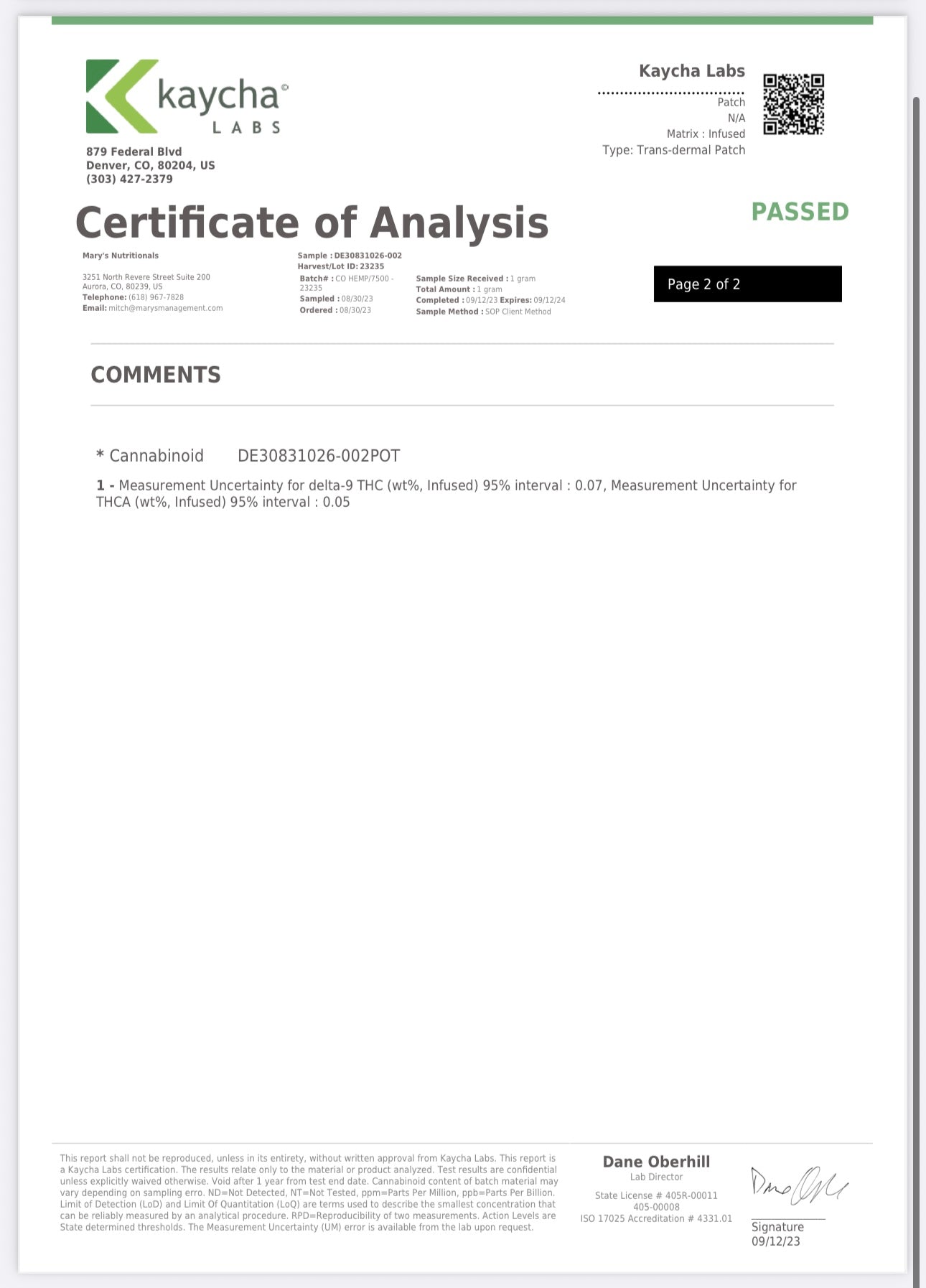 Mary's Methods: Restore (CBD) Transdermal Patch Multi-Pack