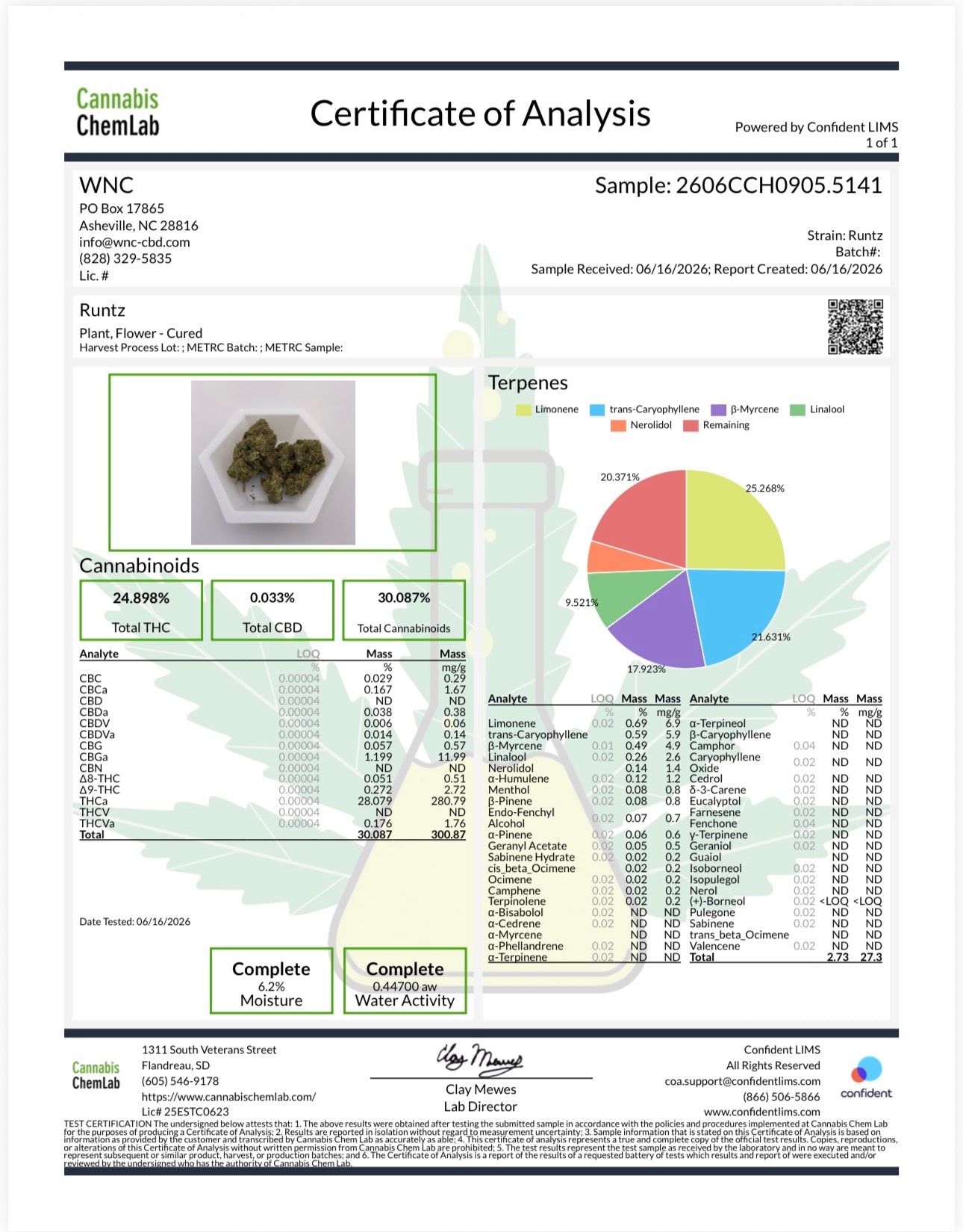 Runtz (Hybrid) (Type 1), 28.079% THCa- 2.730% Terpenes (<0.3% Delta-9 THC) (Coming Soon…)