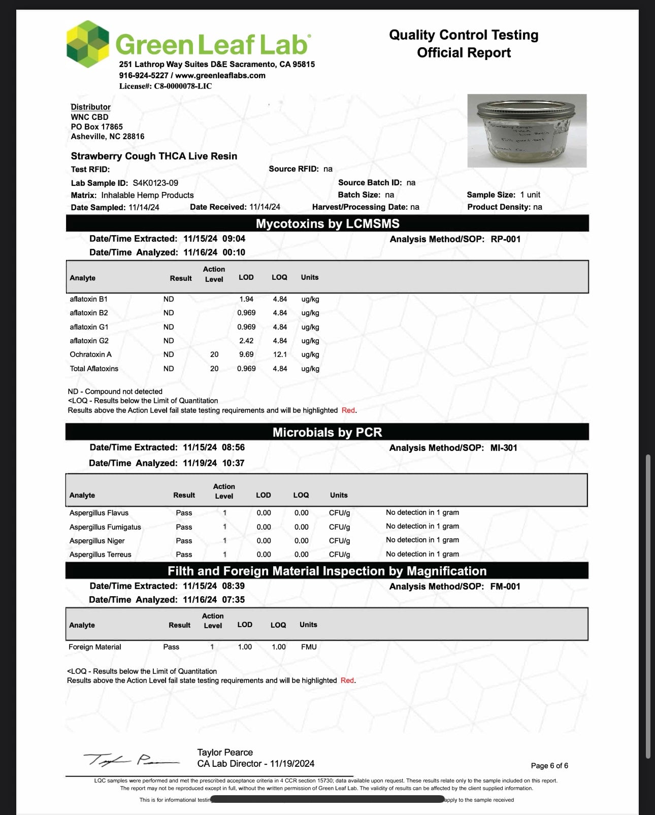 WNC-CBD — THCa Live Resin Disposable Vape, 1 Gram