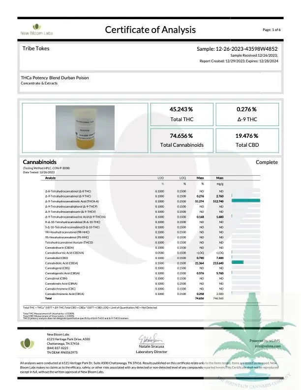 TribeTokes- THCa Live Resin Full Spectrum Vape Cartridges, 1.0 Gram TribeTokes