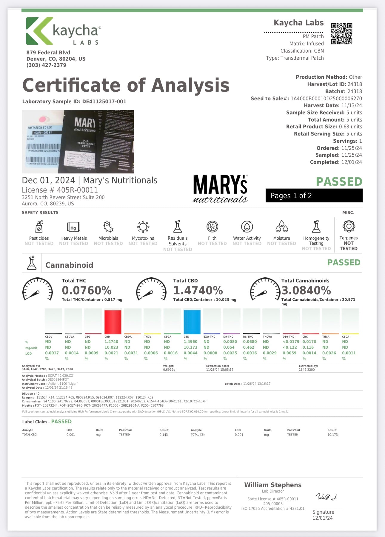 Mary's Methods: P.M. Transdermal Patch Multi-Pack (Coming soon…)