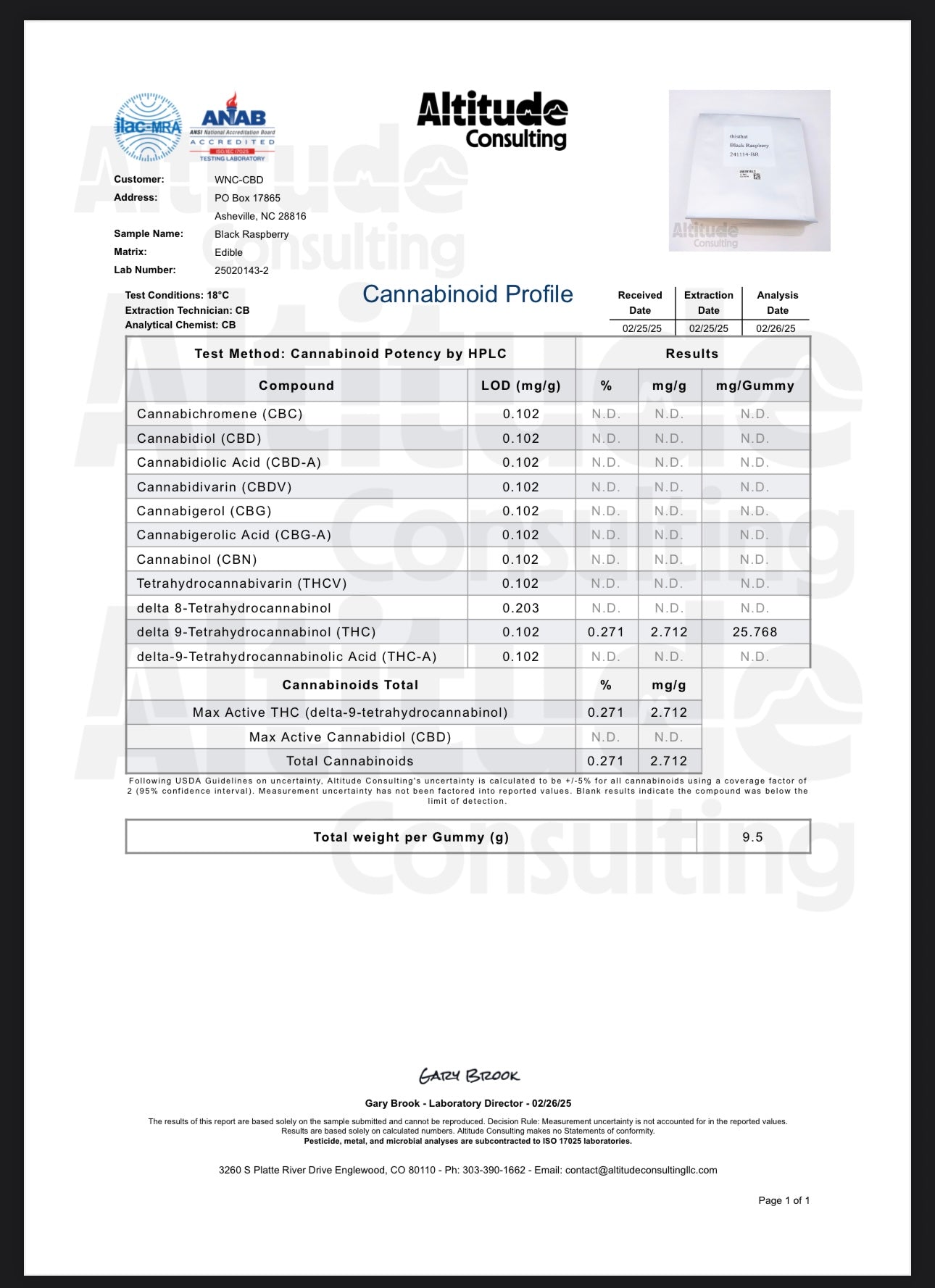 TFCC “Ice Cream Cake” Live Resin Gummies (Black Raspberry flavored)—25mg THC each (<0.3% Delta-9 THC)