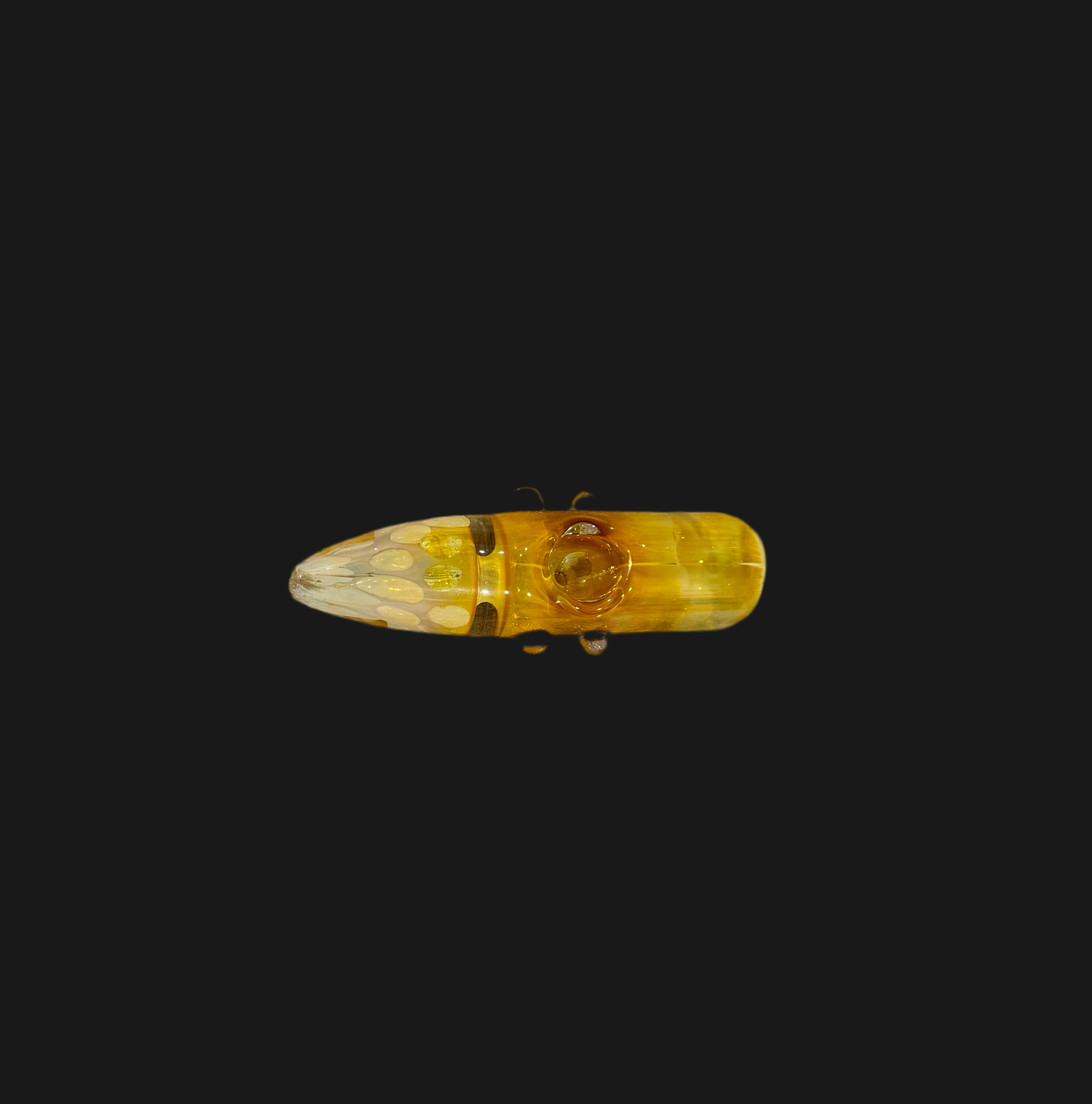 Small Sand Colored Glass Hand Pipe