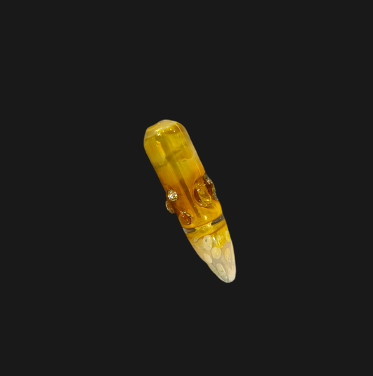Small Sand Colored Glass Hand Pipe