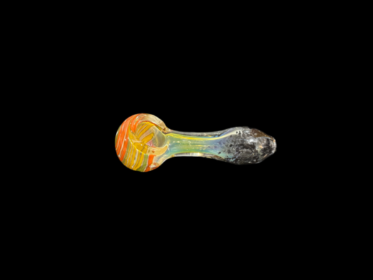 Orange, Yellow Glass Hand Pipe