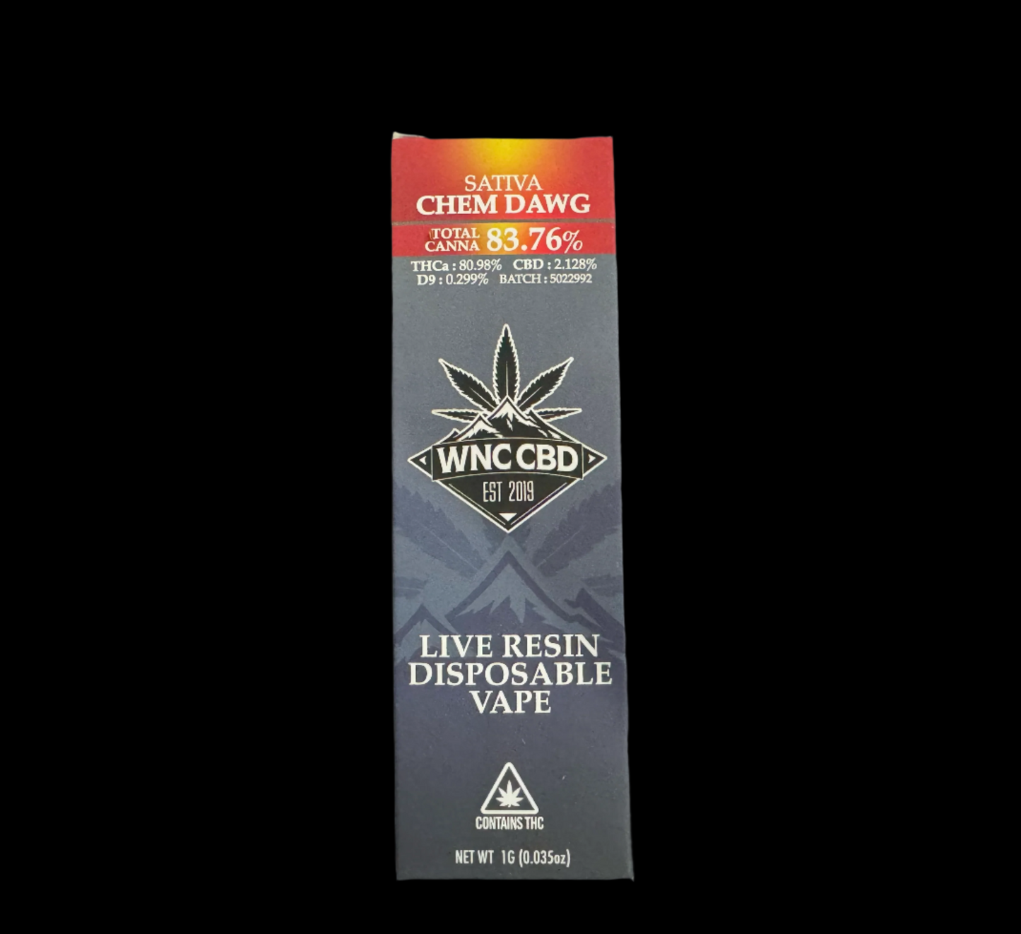 WNC-CBD — THCa Live Resin Disposable Vape, 1 Gram