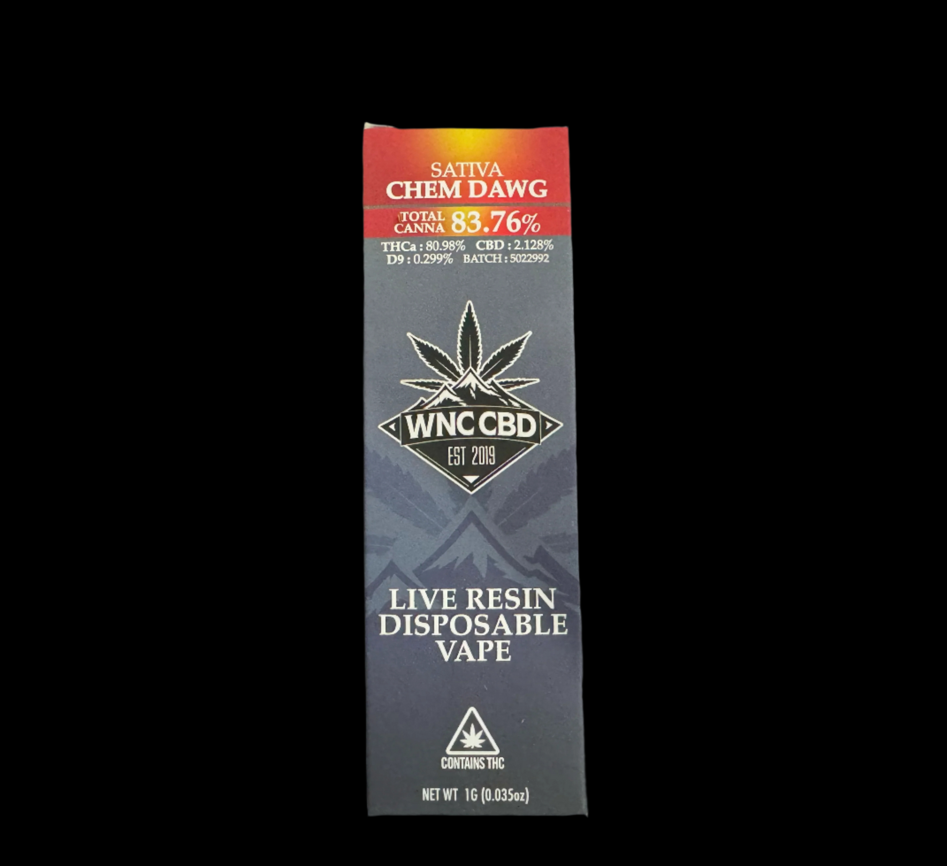 WNC-CBD — THCa Live Resin Disposable Vape, 1 Gram