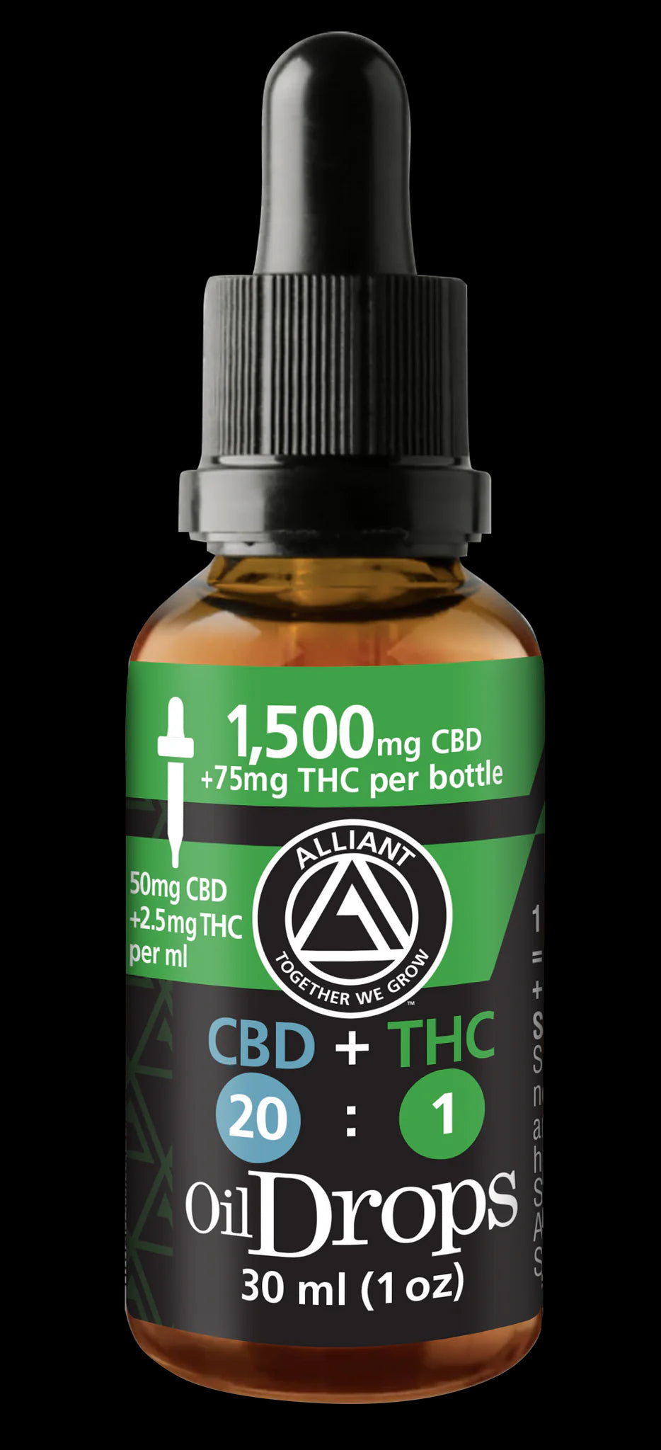 Alliant- 20:1 CBD:THC Tincture, 1500mg CBD/75mg THC, 30ML