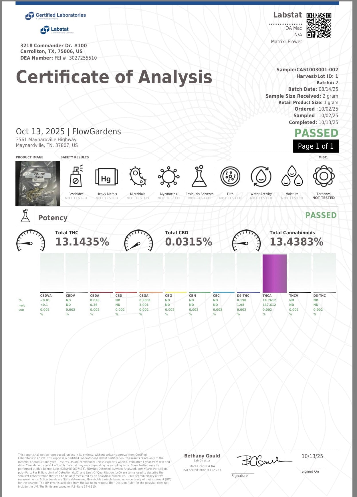 Orange Apricot MAC [Exotic] (Sativa), 14.76%-21.50% THCa, (<0.3 Delta-9 THC)