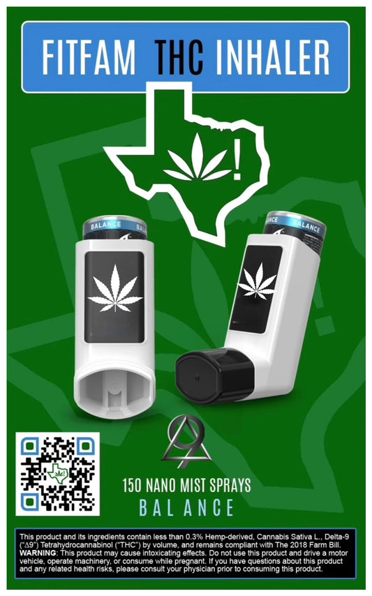 FitFam THC Inhaler (150 Sprays) [0.2865% Delta-9 THC- <0.3% Delta-9 THC]