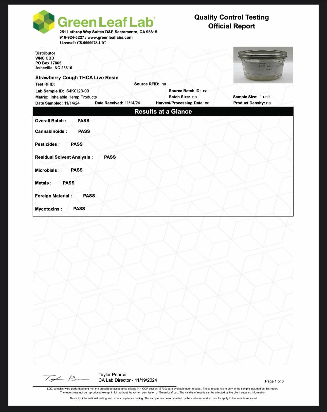 WNC-CBD — THCa Live Resin Disposable Vape, 1 Gram