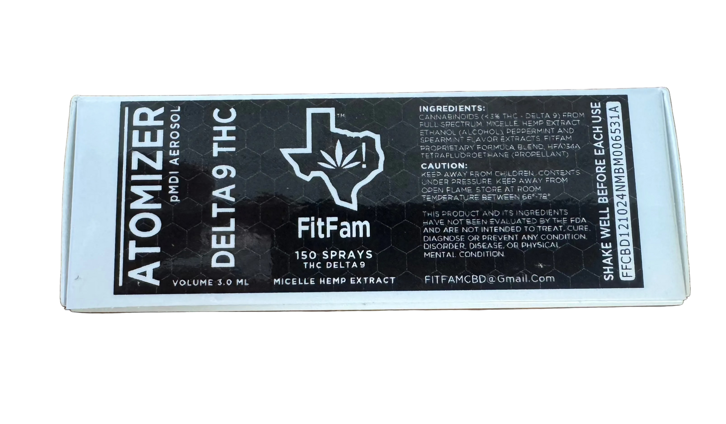 FitFam THC Inhaler (150 Sprays) [0.2865% Delta-9 THC- <0.3% Delta-9 THC]