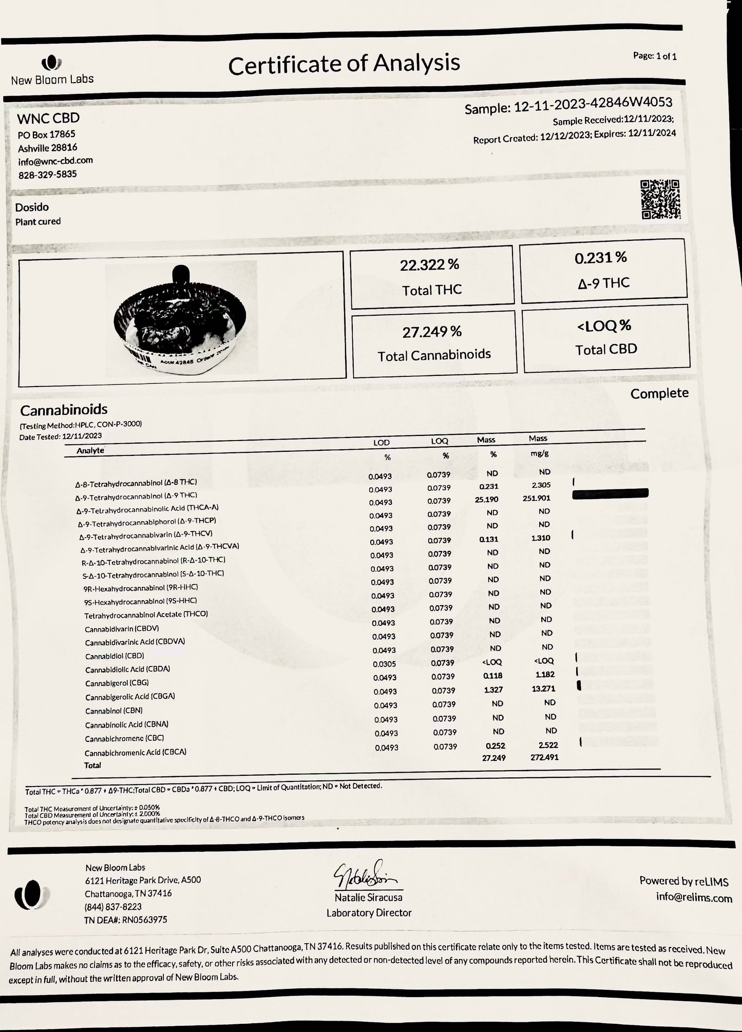 Dosido (Hybrid), 25.190% THCa