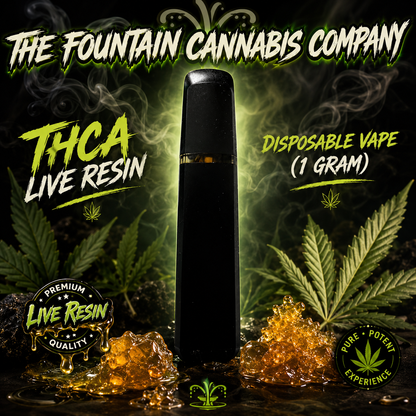 The Fountain Cannabis Company—Live Resin Disposable Vape, 1 Gram