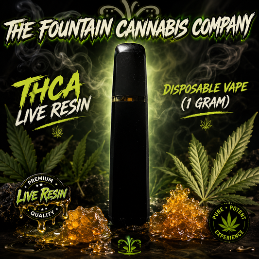 The Fountain Cannabis Company—Live Resin Disposable Vape, 1 Gram