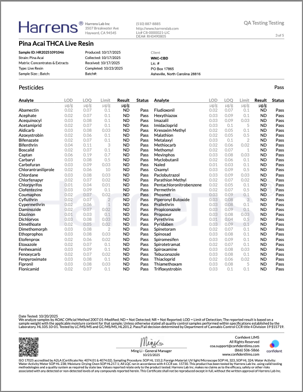 TFCC- THCa Live Resin Disposable Vapes, 1 Gram
