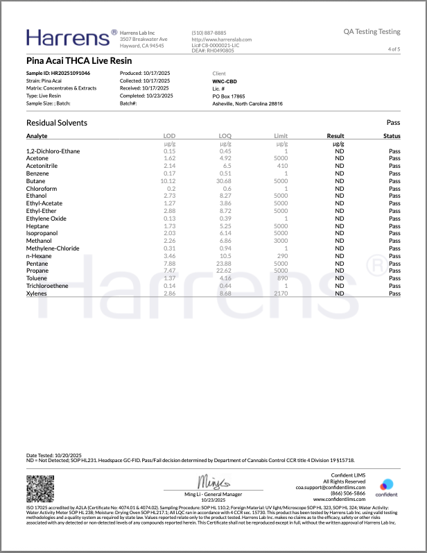 TFCC- THCa Live Resin Disposable Vapes, 1 Gram