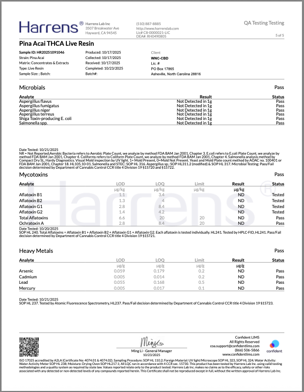 TFCC- THCa Live Resin Disposable Vapes, 1 Gram